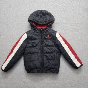 Jordan Black and Red Kids Puffer Jacket